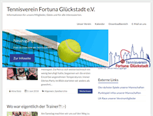 Tablet Screenshot of fortuna-tennis.de